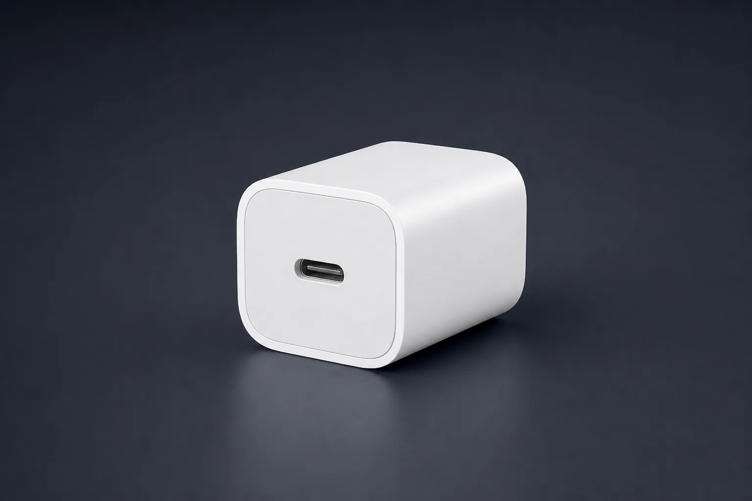 Carregador compacto branco com porta USB-C